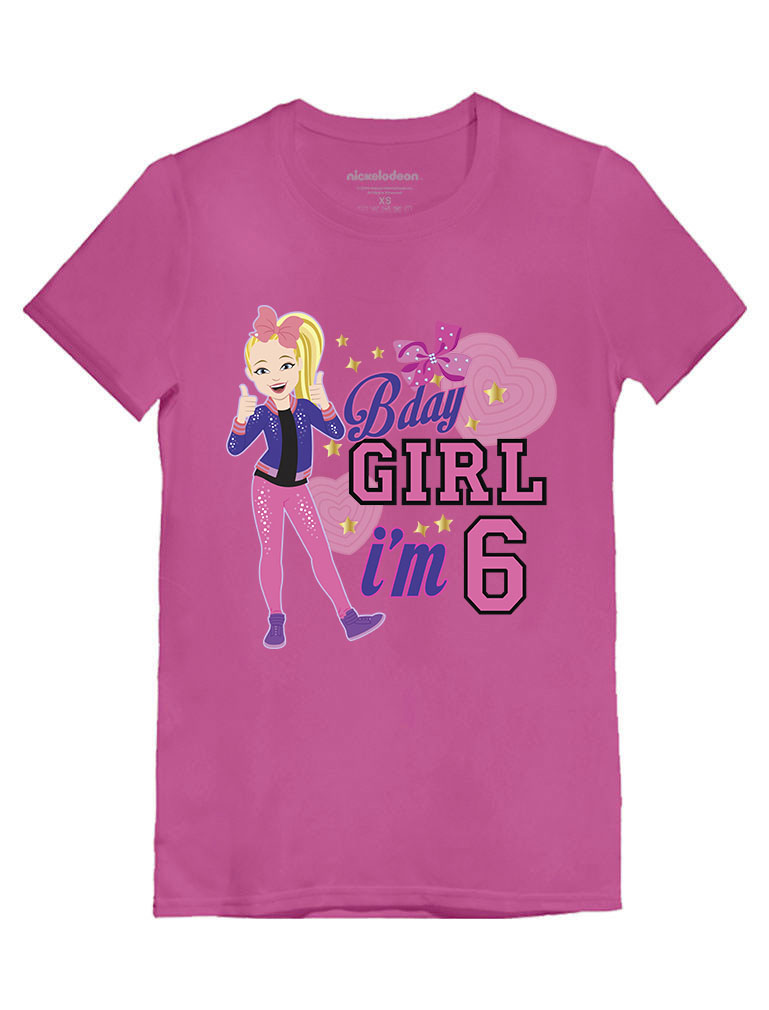 Jojo Siwa Birthday Girl Shirt - Perfect Gift for 6 Year Old - Celebrate 6th Birthday with Favorite Star - Official Jojo Siwa Fan Apparel - Birthday Party Outfit - Wow pink XL (9-10)